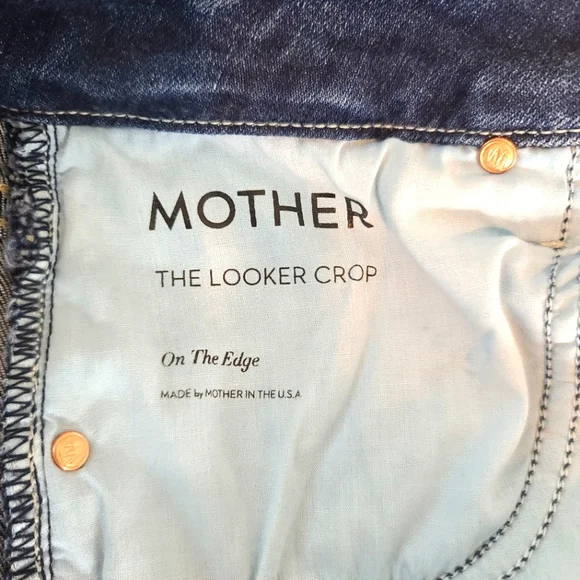 MOTHER The Looker Crop in On The Edge Jeans Size 27 - Picture 5 of 12